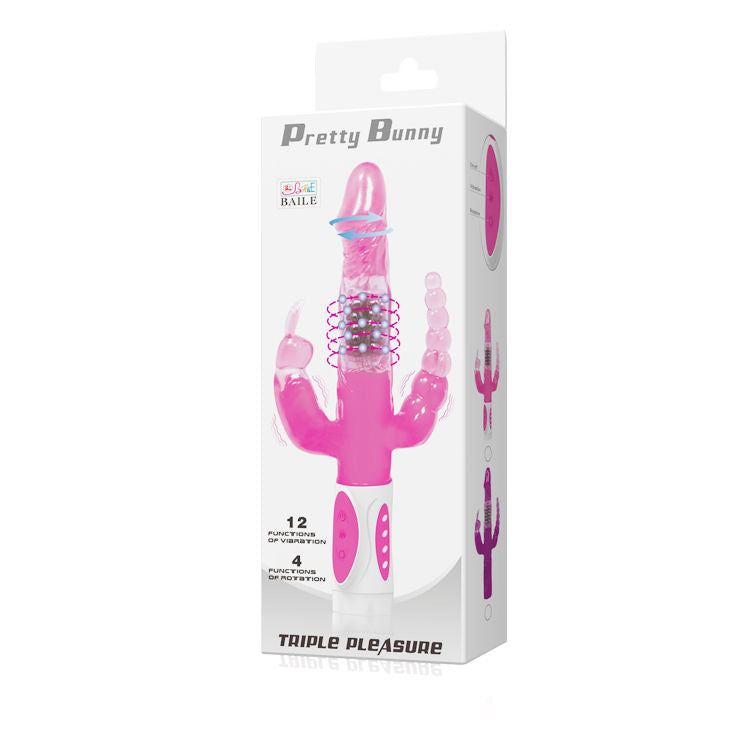 BAILE - PRETTY BUNNY VIBRADOR TRIPLE ROTADOR