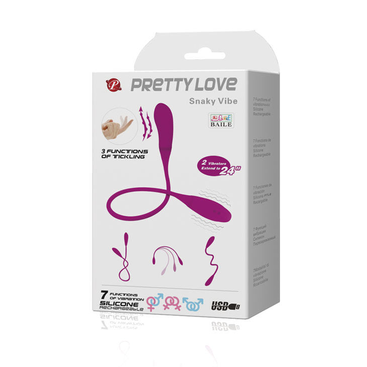 SMART VIBRADOR SNAKY VIBE 7 V + 3 CÓCEGAS