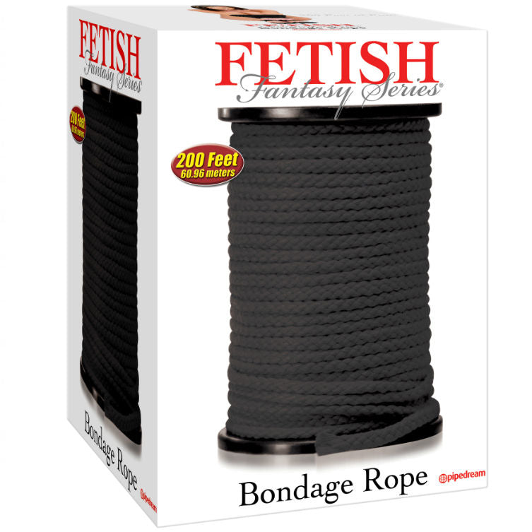 SERIE FETISH FANTASY - CUERDA BONDAGE NEGRA 60,96 METROS