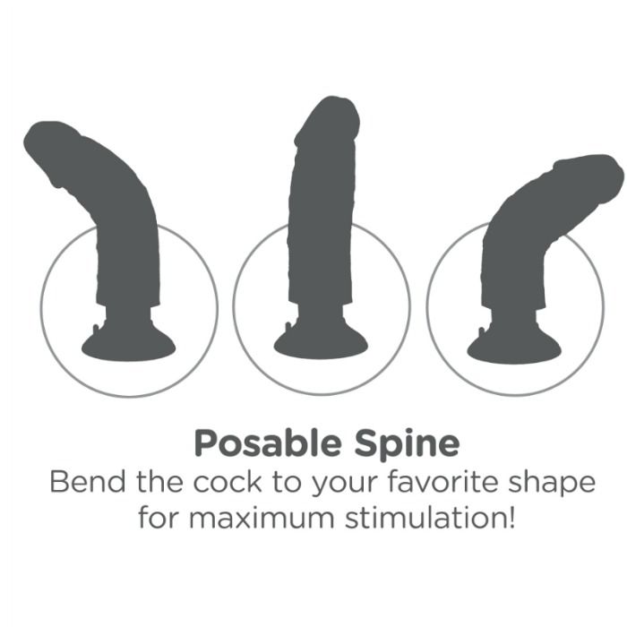 KING COCK - VIBRANT DILDO 25.5 CM NATURAL