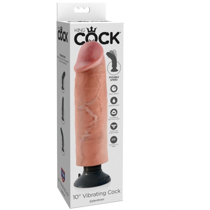 KING COCK - VIBRANT DILDO 25.5 CM NATURAL