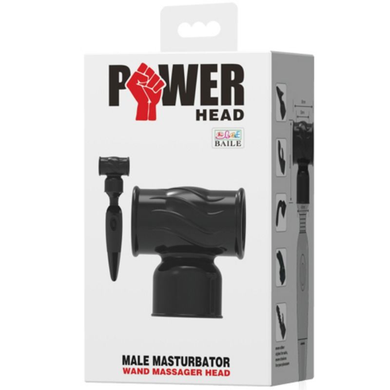 BAILE - CABEZAL DE POTENCIA INTERCAMBIABLE PARA MASAJEADOR MASCULINO