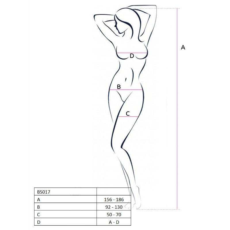 PASSION - WOMEN BS017 WHITE BODYSTOCK ONE SIZE