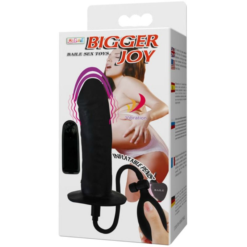 BAILE - BIGGER JOY PENE INFLABLE CON VIBRACIÓN 16 CM