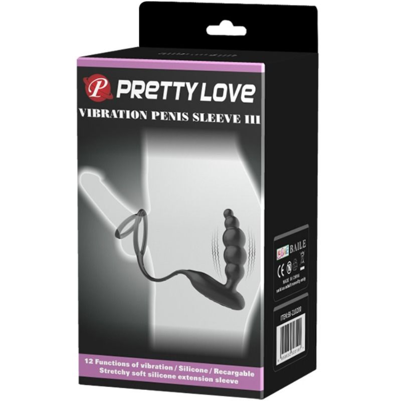 PRETTY LOVE - ANILLOS PARA EL PENE CON PLUG VIBRADOR