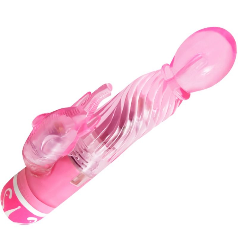 VIBRADOR MULTIVELOCIDADE COM ESTIMULADOR ROSA