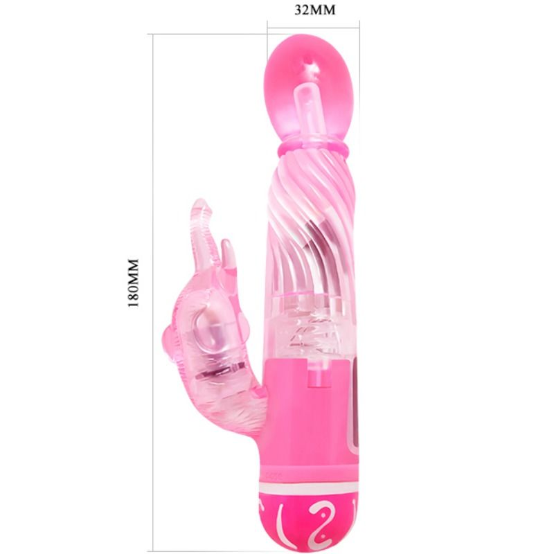 VIBRADOR MULTIVELOCIDADE COM ESTIMULADOR ROSA