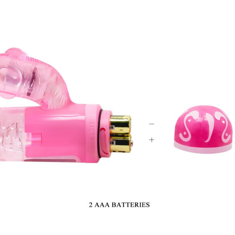 VIBRADOR MULTIVELOCIDADE COM ESTIMULADOR ROSA