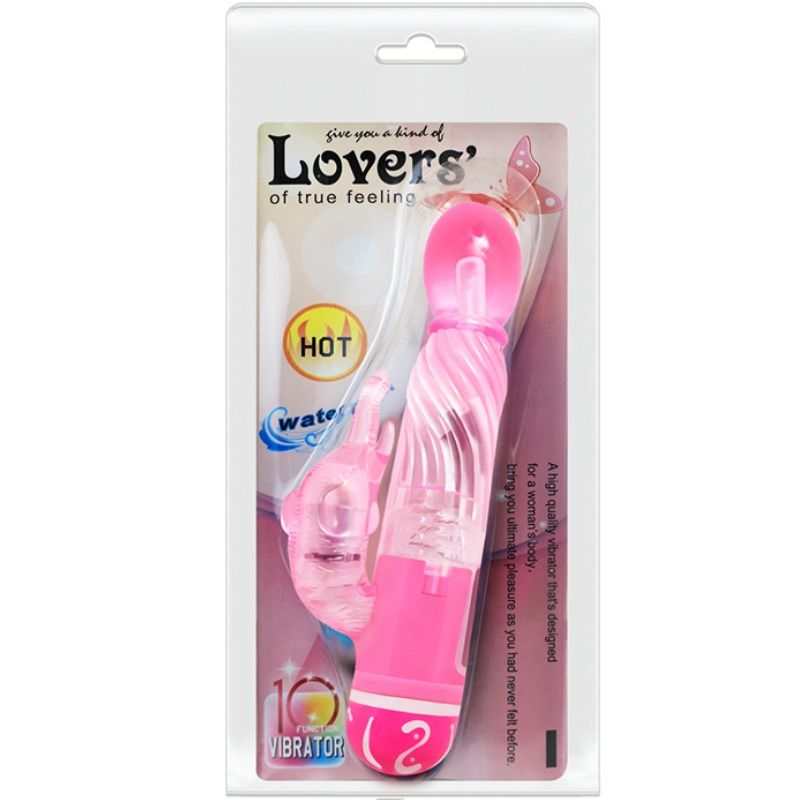 VIBRADOR MULTIVELOCIDADE COM ESTIMULADOR ROSA