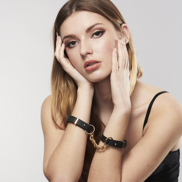 JOYERÍA - PULSERAS ESPOSAS LABERINTO INDISCRETOS NEGRAS