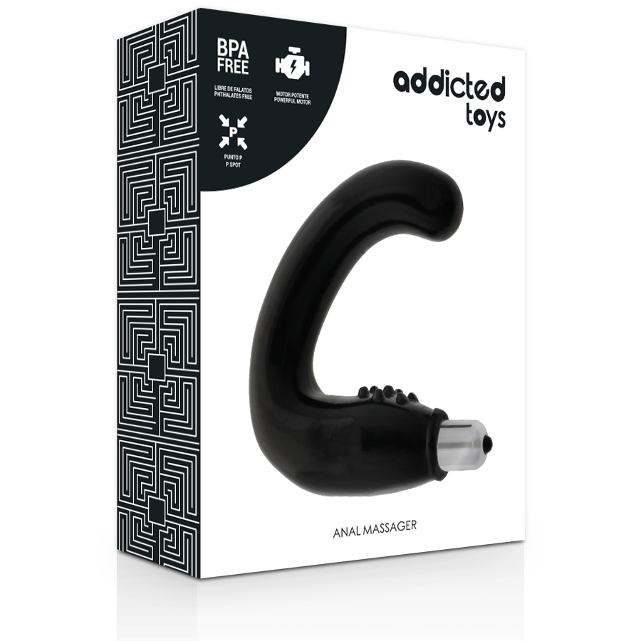 JUGUETES ADICTOS - MASAJEADOR ANAL NEGRO