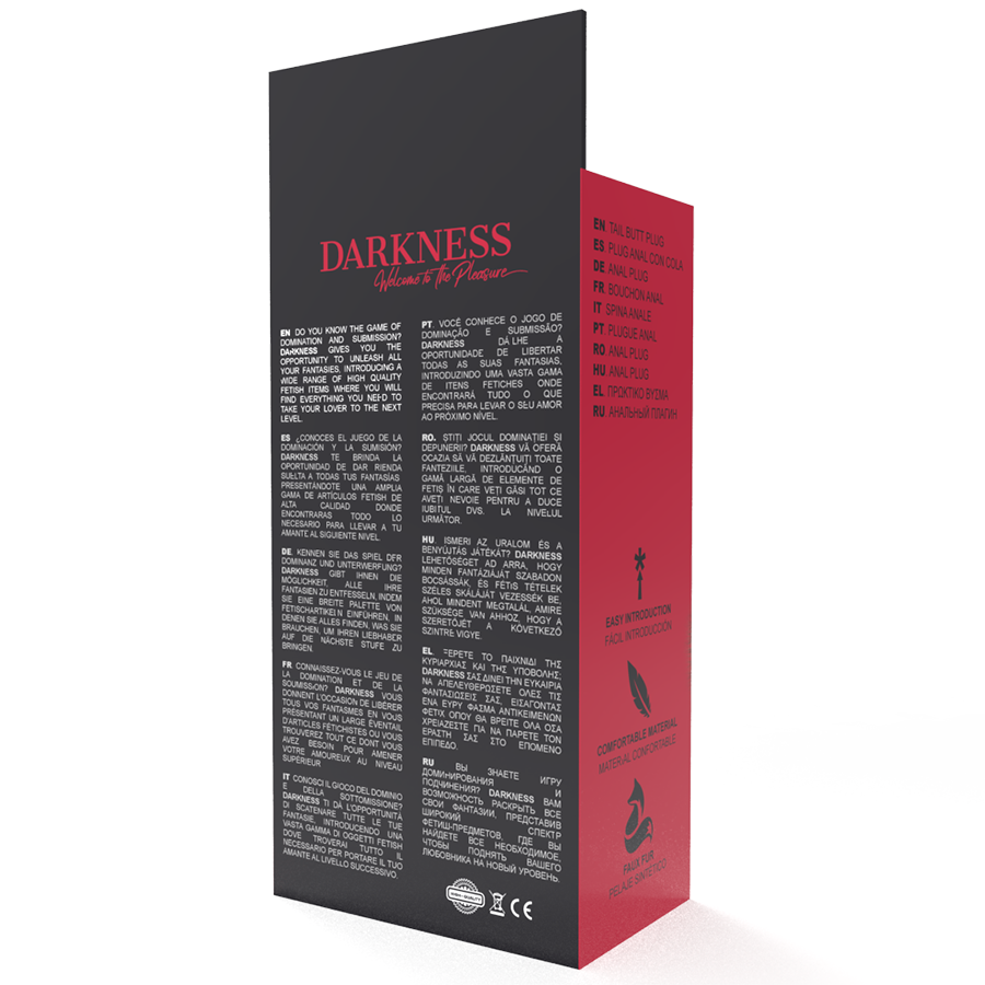 DARKNESS - PLUG ANAL EXTRA CON COLA NEGRA 7 CM