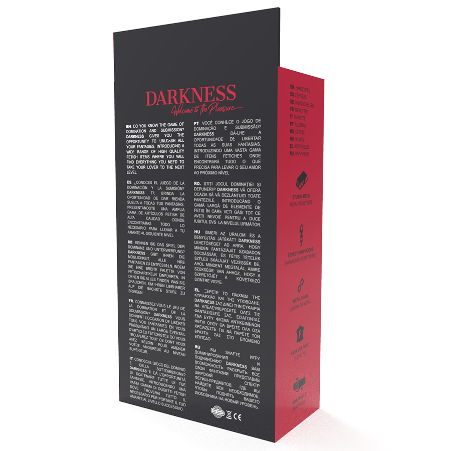 DARKNESS - PUÑOS DE TOBILLO AJUSTABLES DE CUERO NEGRO