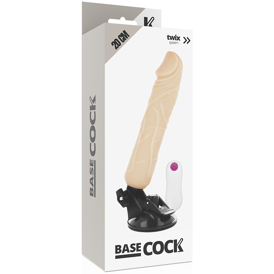 BASECOCK - VIBRADOR CONTROL REMOTO NATURAL REALISTA 20 CM -O- 4 CM