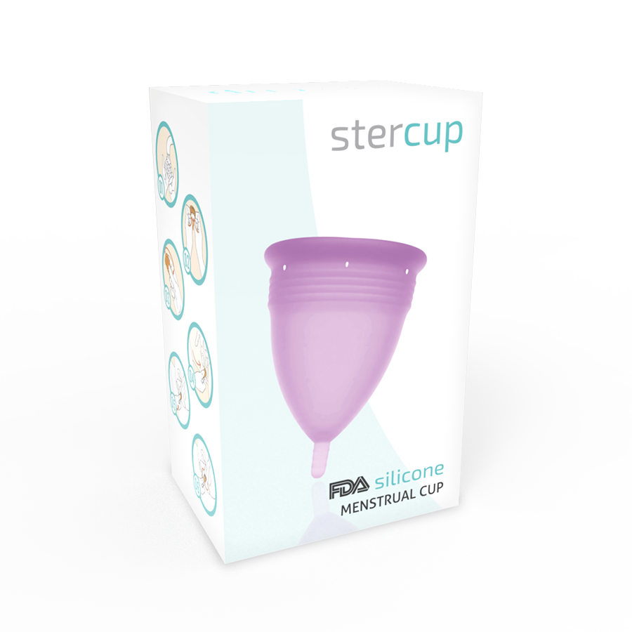 STERCUP - COPA MENSTRUAL DE SILICONA FDA MORADA - TALLA L