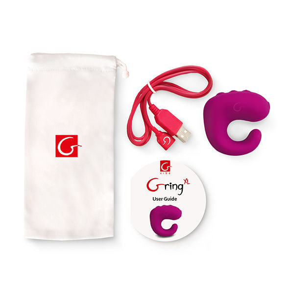 G-VIBE - FUN TOYS GRING XL ANILLO VIBRADOR DULCE FRAMBUESA
