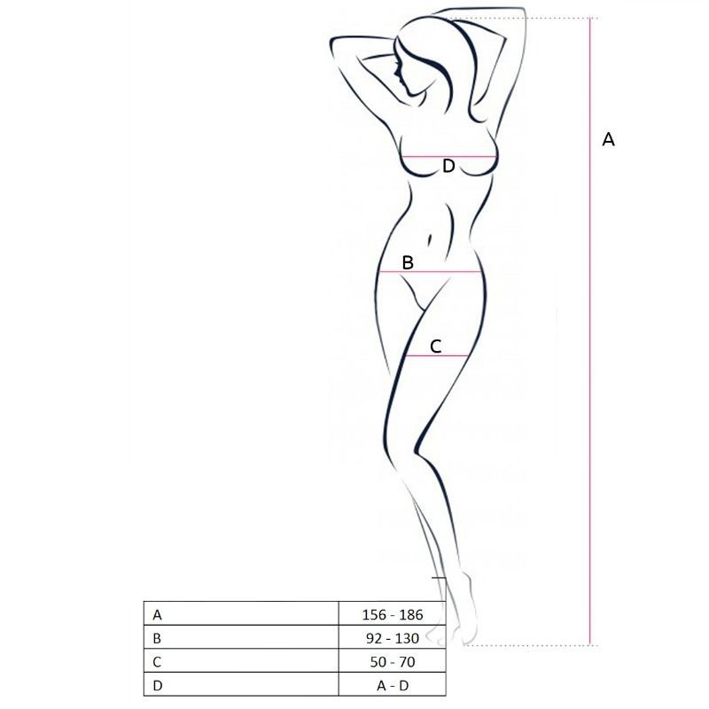 PASIÓN - MUJER BS047 BODYSTOCK ROJO TALLA ÚNICA