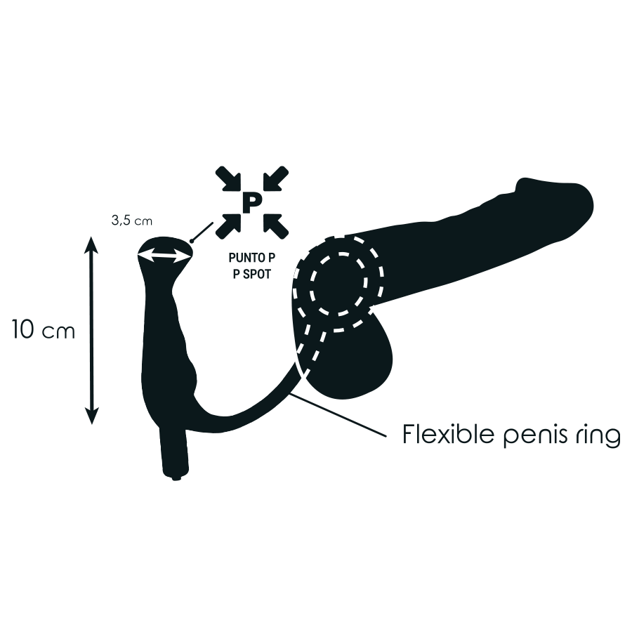 ADDICTED TOYS - VIBRADOR-PROTESICO NEGRO 10 CM