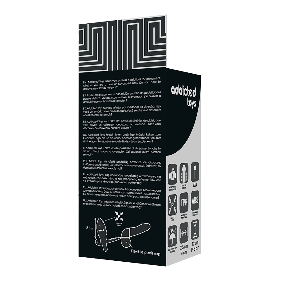 JUGUETES ADICTOS - PLUG ANAL DOBLE ANILLO NEGRO