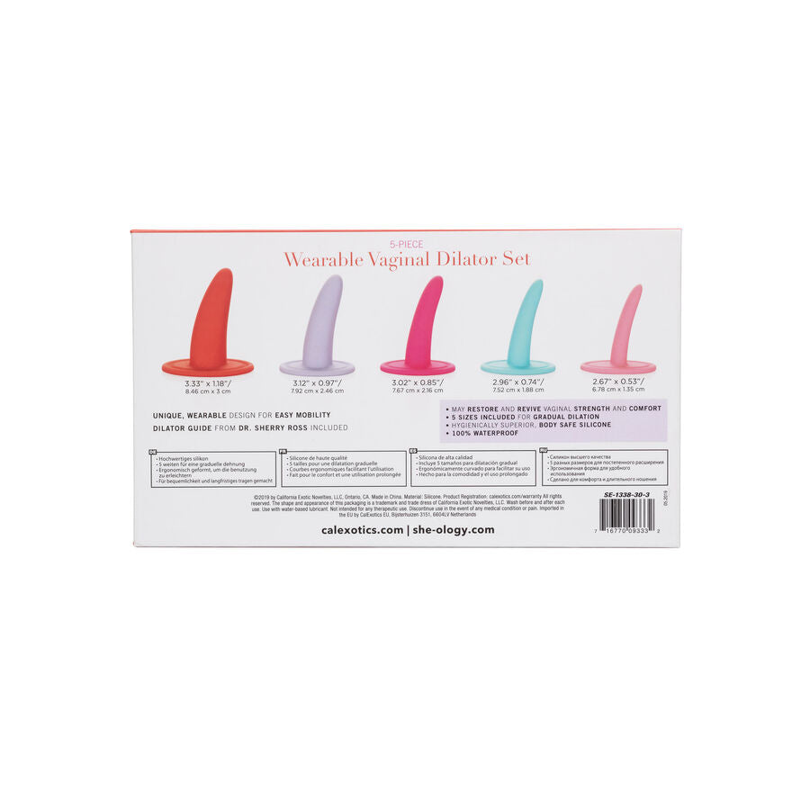 CALEXOTICS - KIT 5 PCS MULTICOLOR VAGINAL OR ANAL DILATORS