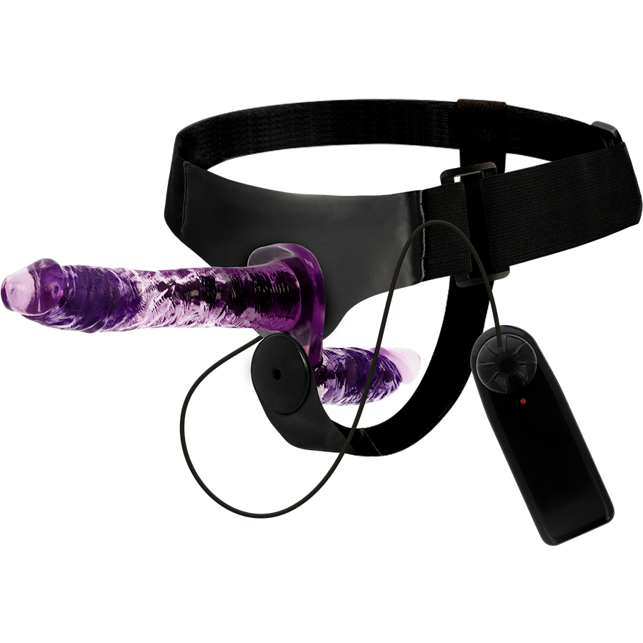 ARNÉS ATRACCIÓN - RODNEY VIBRADOR DOBLE PENETRACIÓN 18 CM -O- 3,5 CM
