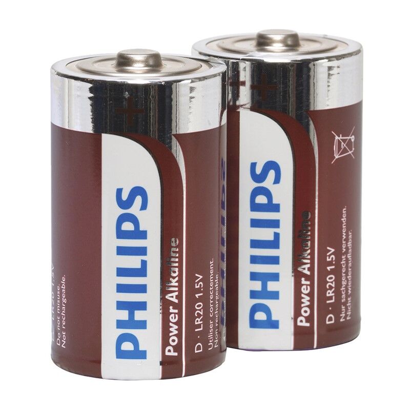 PHILIPS - PILA ALCALINA POWER D LR20 BLISTER * 2