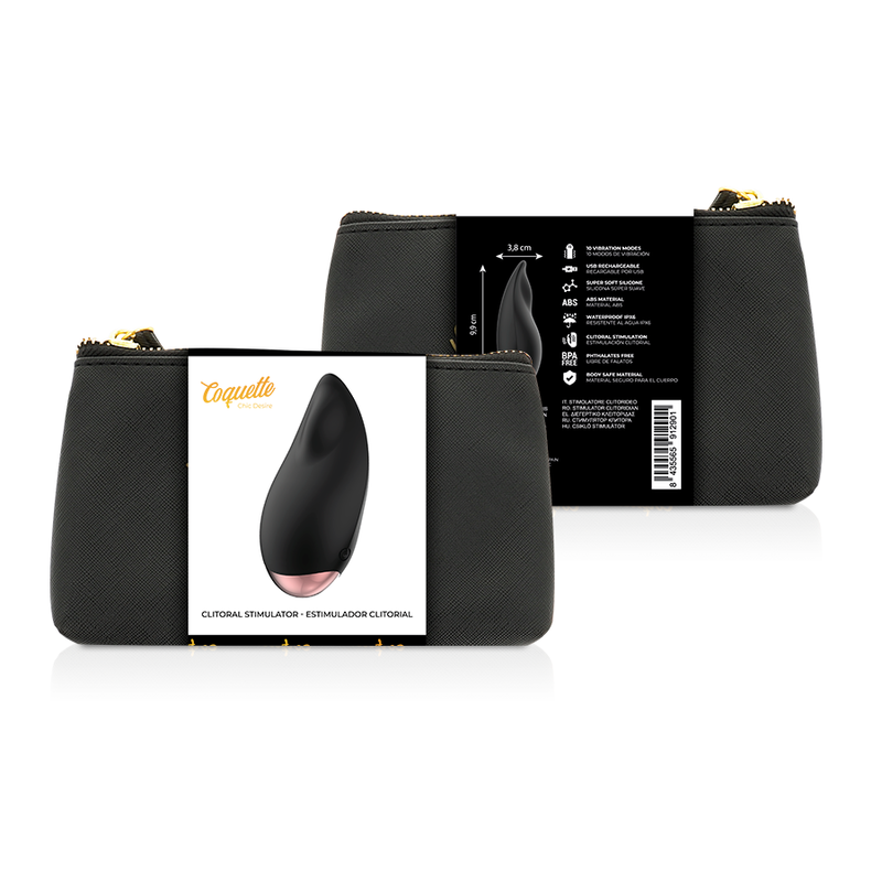 ESTIMULADOR CLITORIAL PRETO / OURO