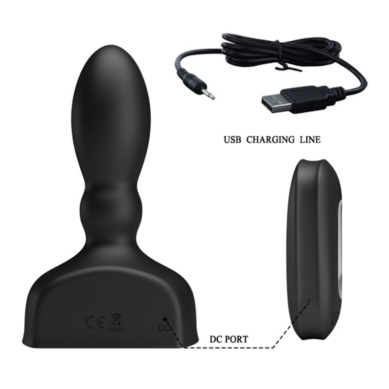MR PLAY - PLUG ANAL INFLABLE NEGRO CONTROL REMOTO