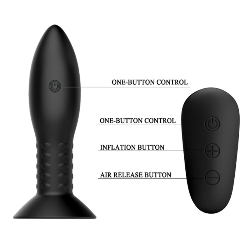 MR PLAY - ENCHUFE DE CONTROL REMOTO CON BOLAS GIRATORIAS NEGRAS