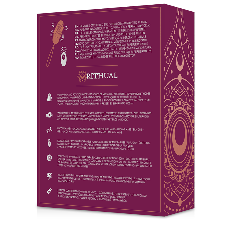RITUAL - SITA CONTROL REMOTO HUEVO ROTACIÓN + VIBRACIÓN