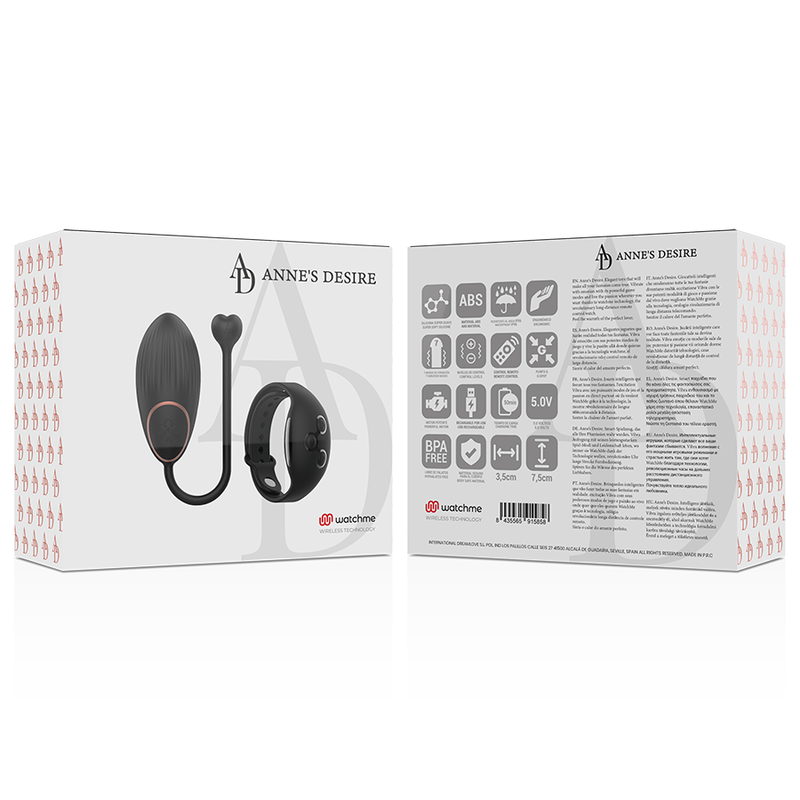 EL DESEO DE ANNE - TECNOLOGÍA DE HUEVO CONTROL REMOTO WATCHME NEGRO