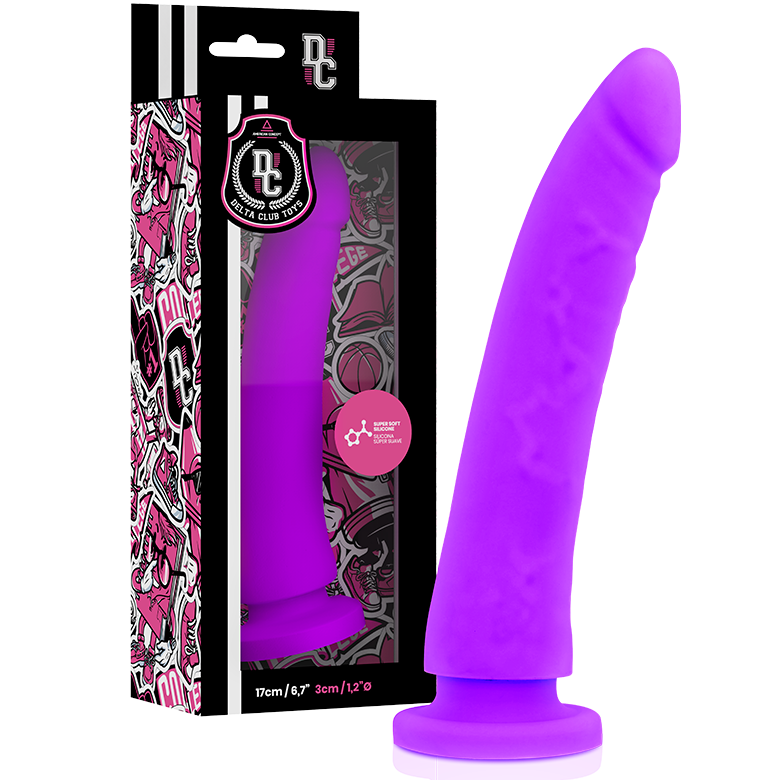 DELTA CLUB - DILDO SILICONA MEDICAL LILAC TOYS 17 CM -O- 3 CM