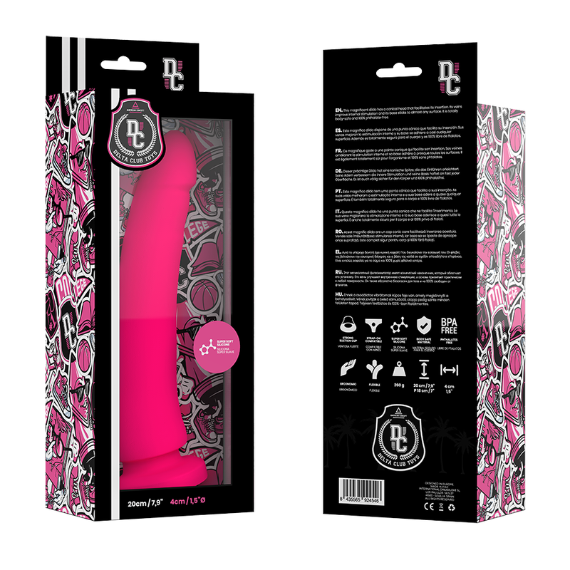DELTA CLUB - TOYS DILDO MEDICO SILICONA ROSA 20 CM -O- 4 CM