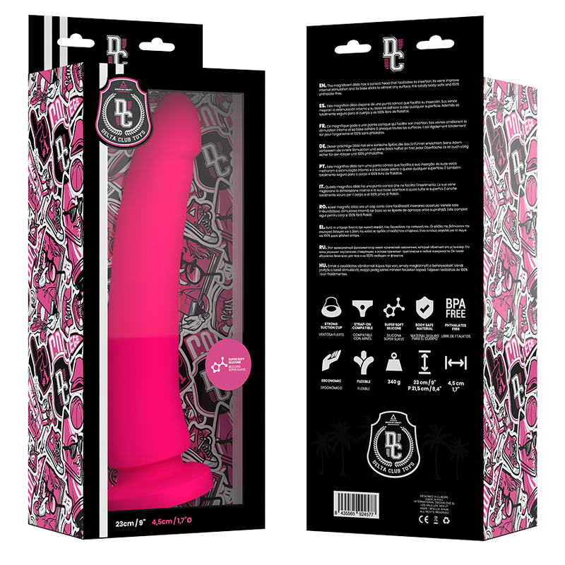 DELTA CLUB - JUGUETES MEDICOS CONSOLADOR SILICONA ROSA 23 CM -O- 4,5 CM
