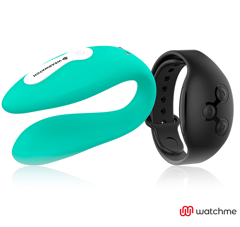 WEARWATCH - VIBRADOR DE TECNOLOGÍA DUAL WATCHME AQUAMARINE/JET