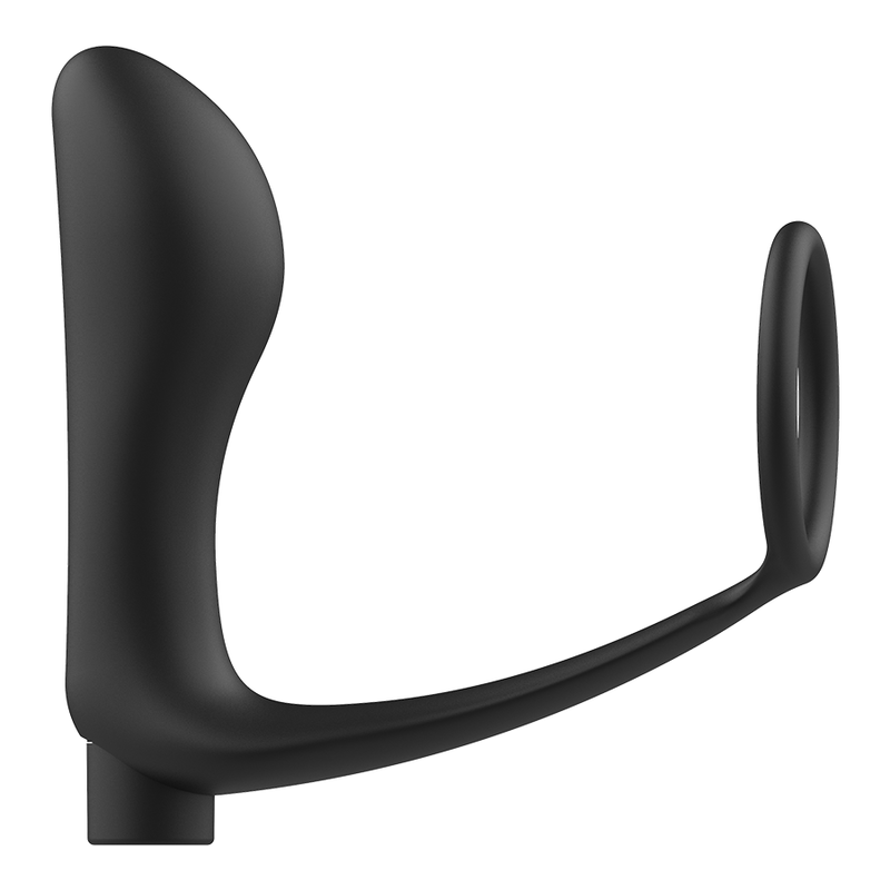 JUGUETES ADICTOS - ANILLO PARA PENE CONTROL REMOTO PLUG ANAL RECARGABLE NEGRO